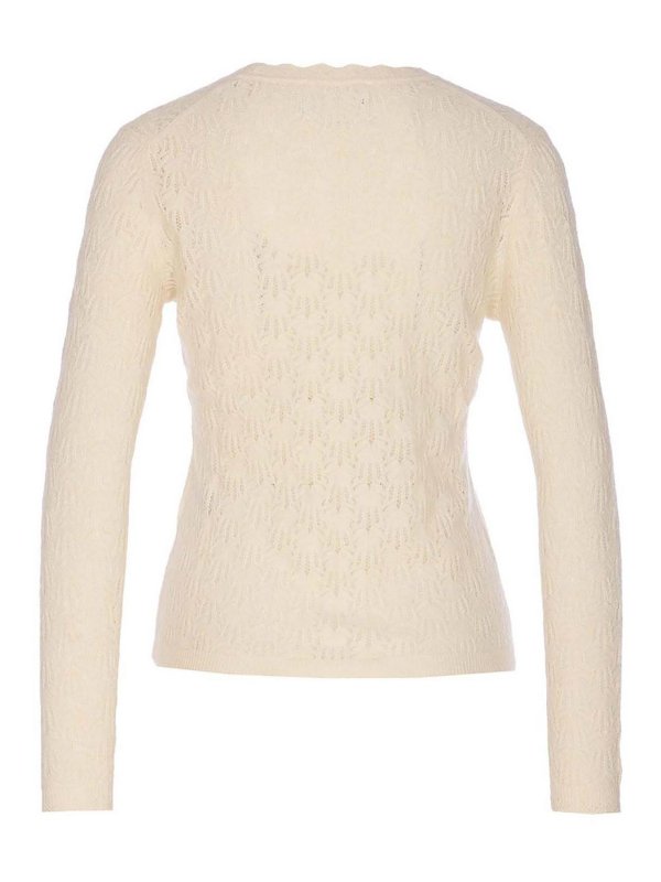 Isabel Marant Etoile: maglia collo rotondo online - Maglione a maglia Obeline bianca Etoile