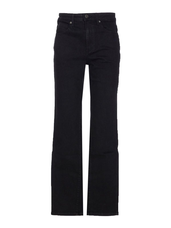 KHAITE: bootcut jeans - Black Viv Jeans