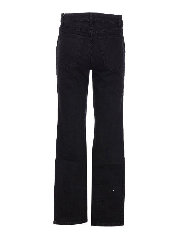 KHAITE: bootcut jeans online - Black Viv Jeans