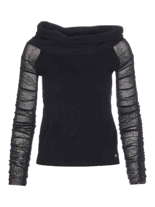 Liu Jo: Tops & Tank tops - Black Long Sleeves Top