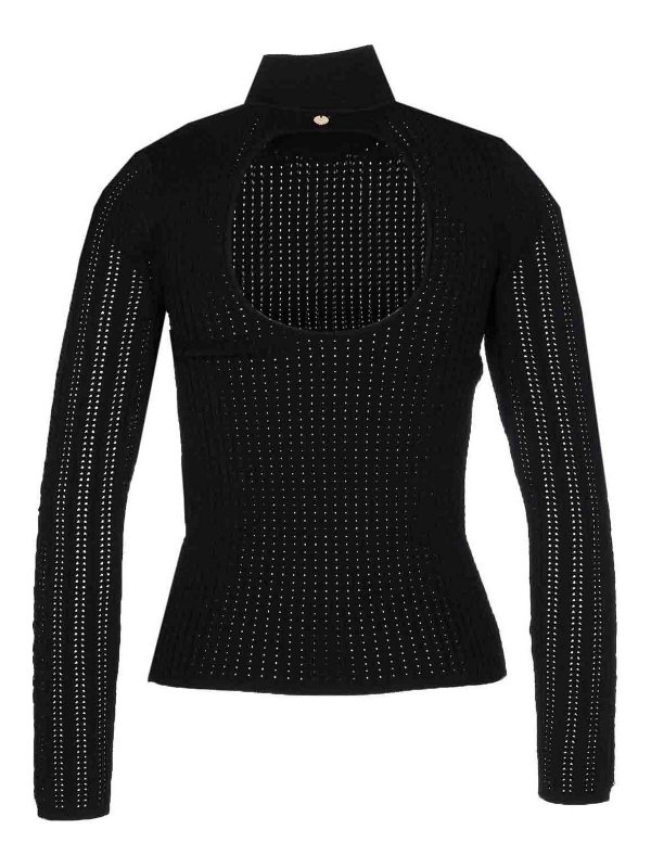 Liu Jo: crew necks online - Black Sweater
