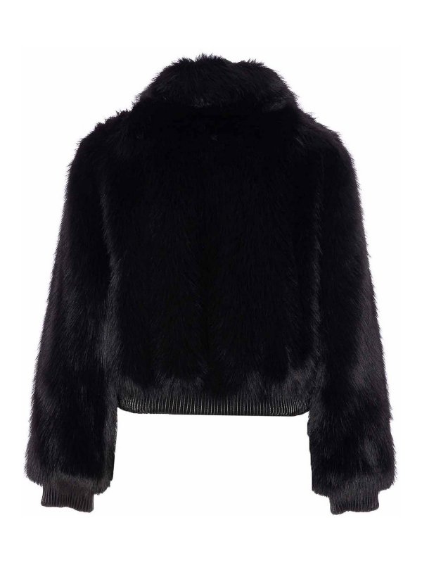 Liu Jo: Fourrure online - Manteau En Fourrure - Noir