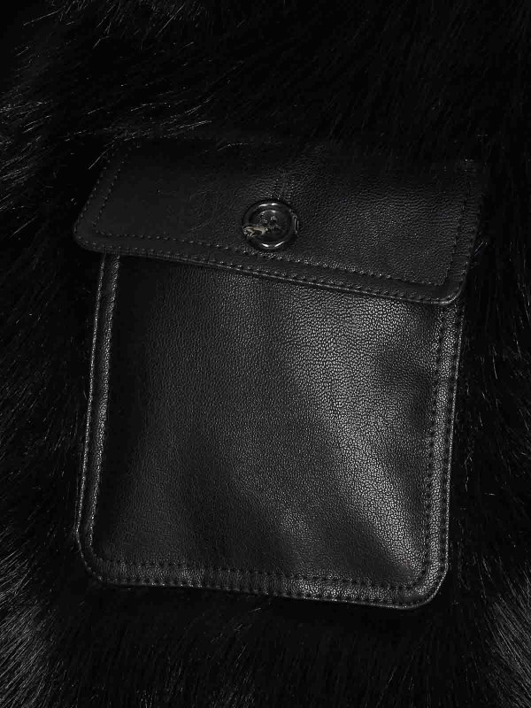 The Best Shops Liu Jo: Fourrure - Manteau En Fourrure - Noir