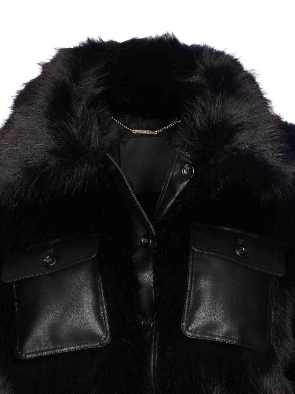 Manteau En Fourrure - Noir shop online: Liu Jo