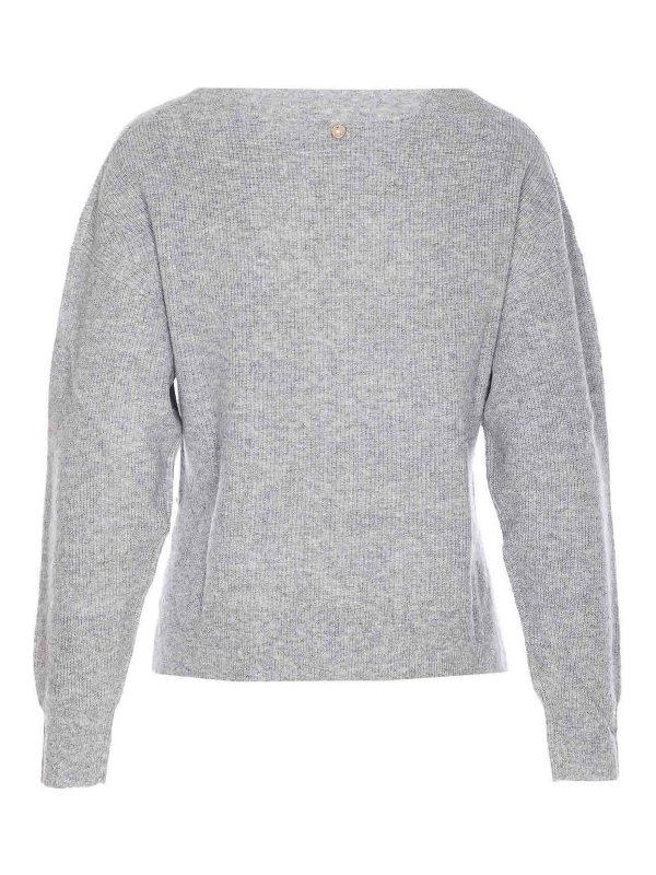 Liu Jo: crew necks online - Grey Sweater