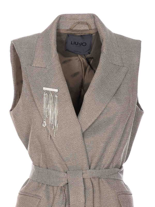 Grey Vest Belt Closure shop online: Liu Jo