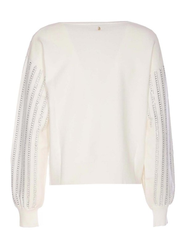 Liu Jo: Pull col rond online - Pull Col Rond - Blanc