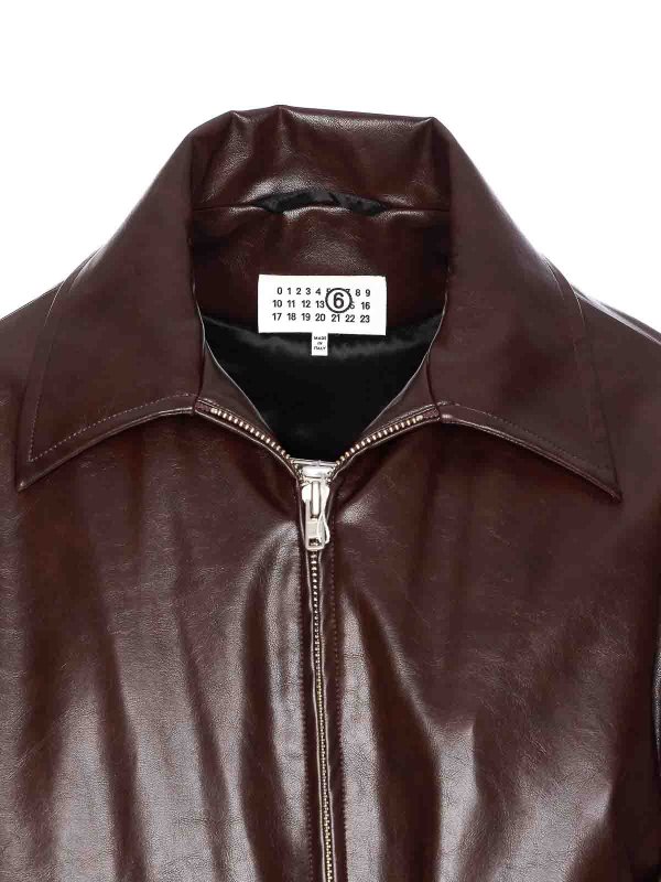 Abrigo De Piel - Rojo shop online: MM6 MAISON MARGIELA