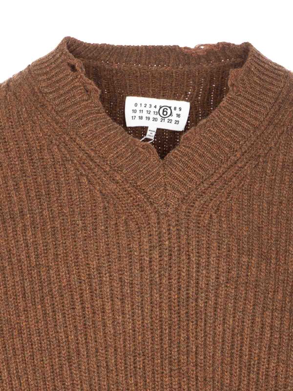 Suéter Cuello Redondo - Marrón shop online: MM6 MAISON MARGIELA