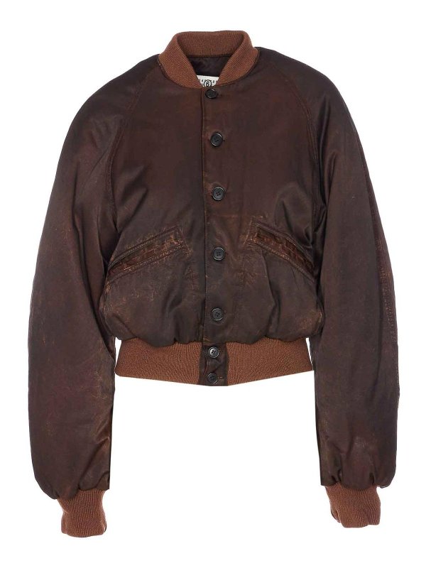 MM6 MAISON MARGIELA: Bombers - Bomber - Marron