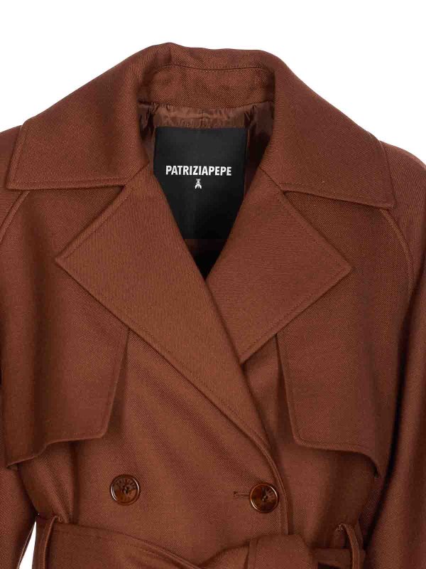 Manteau Court - Marron shop online: PATRIZIA PEPE