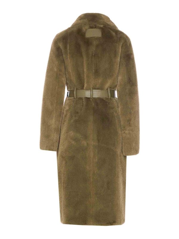 PATRIZIA PEPE: Fourrure online - Manteau En Fourrure - Vert