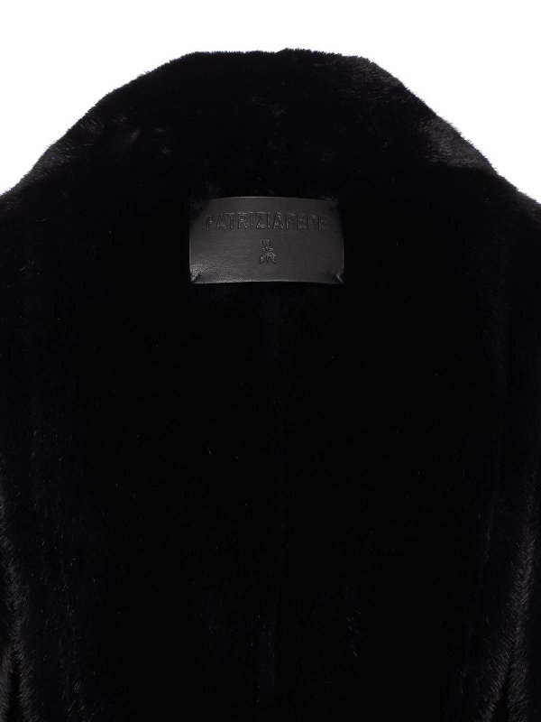 The Best Shops PATRIZIA PEPE: Fourrure - Manteau En Fourrure - Noir