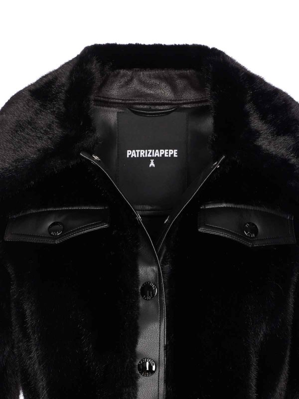 Manteau En Fourrure - Noir shop online: PATRIZIA PEPE