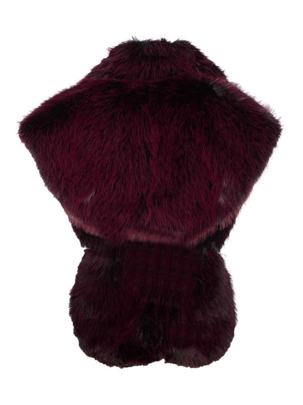 PATRIZIA PEPE: Fur & Shearling Coats online - Purple Red Faux Fur Vest