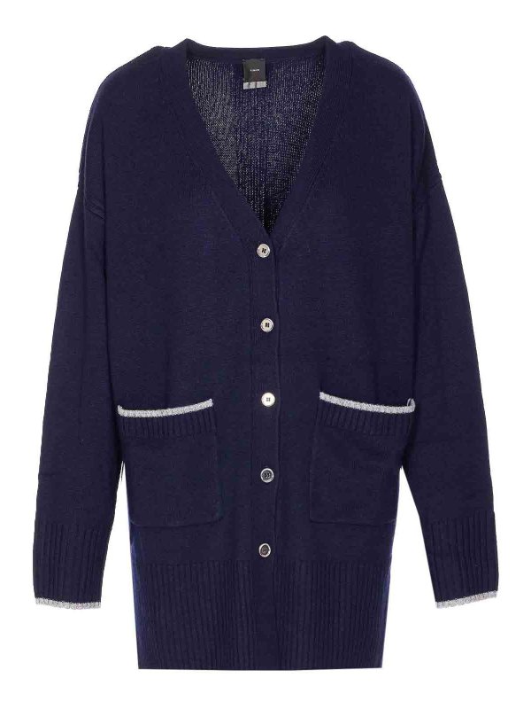 Pinko: cardigans - Blue Tsmania Cardigan