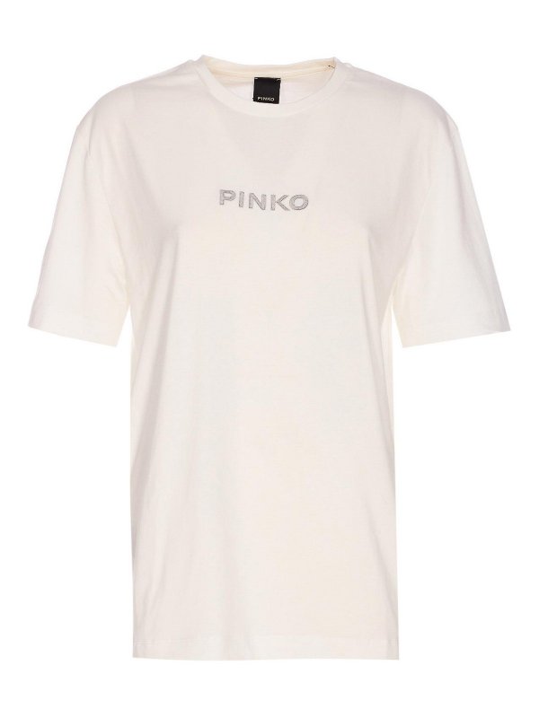 Pinko: T-shirts - T-Shirt - Blanc