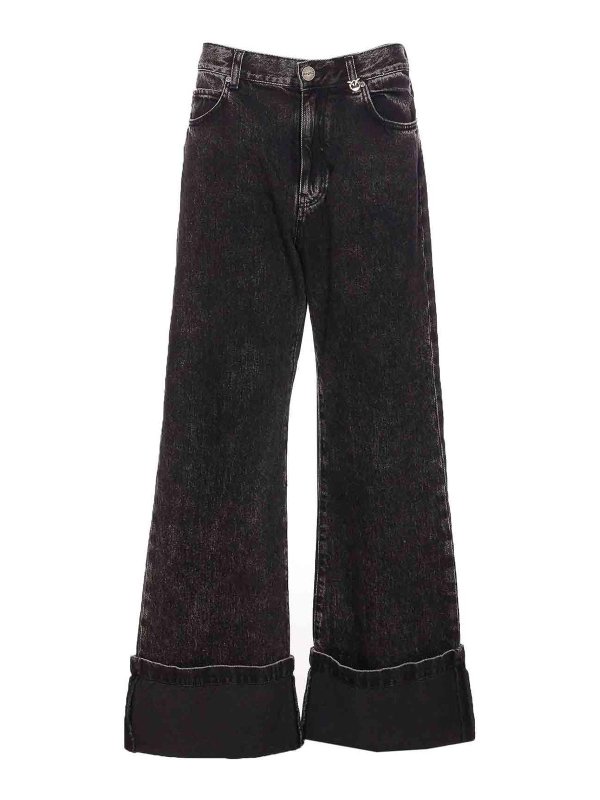 Pinko: Jeans évasés - Jean Bootcut - Noir