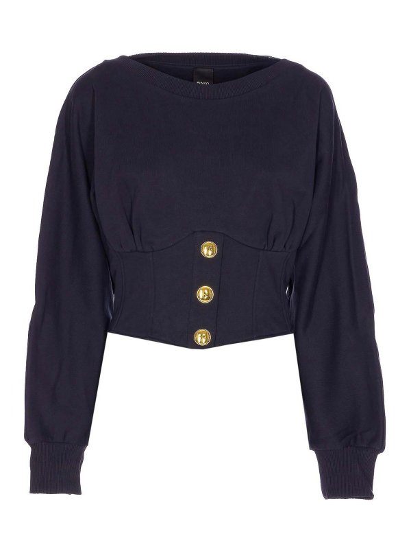 Pinko: Sweatshirts und Pullover - Sweatshirt - Blau