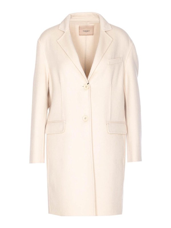 TWINSET: cappotti corti - Cappotto beige