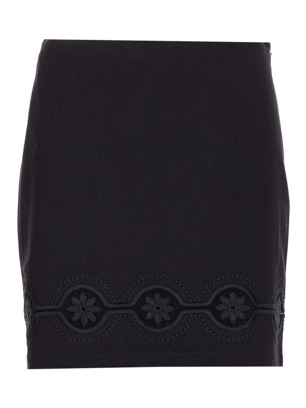 TWINSET: Faldas media pierna y semilargas - Falda Semilarga - Negro