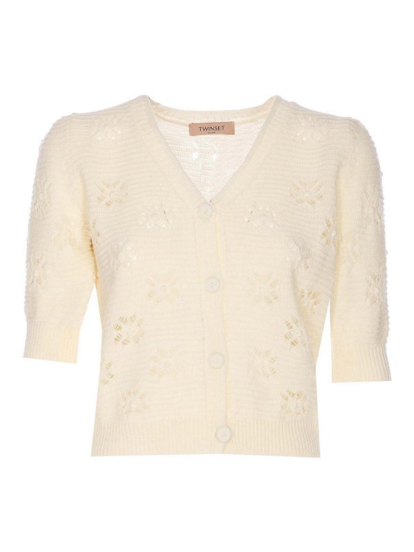 TWINSET: cardigans - Cropped Cardigan