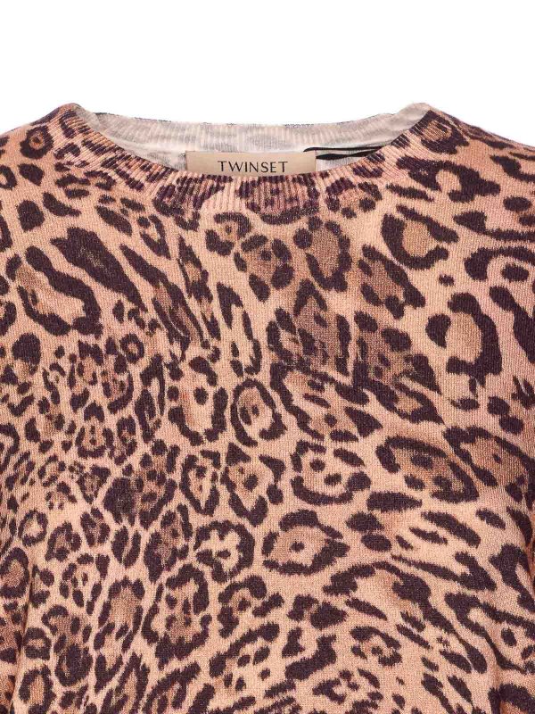 クルーネック - ブラウン shop online: TWINSET