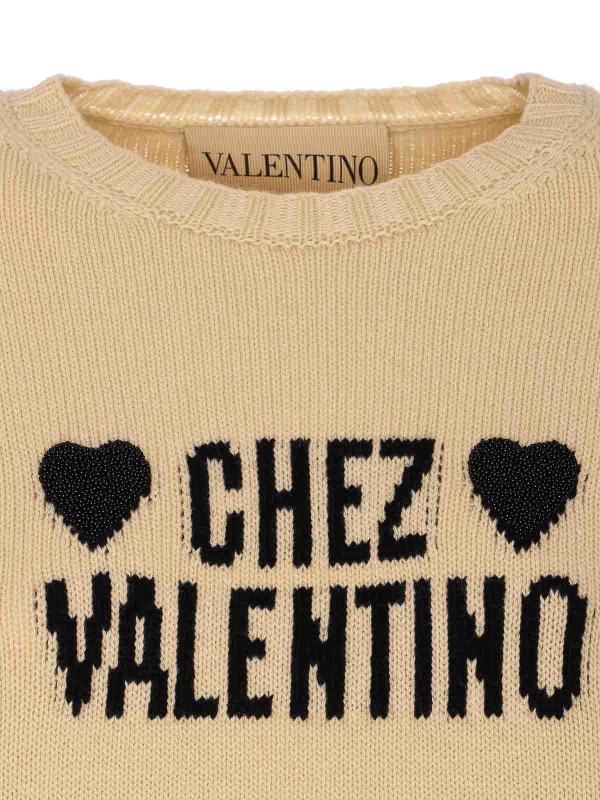 Rundhalspullover - Beige shop online: VALENTINO GARAVANI