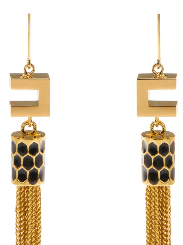 ELISABETTA FRANCHI: Earrings online - Gold Pendant Earrings Logo
