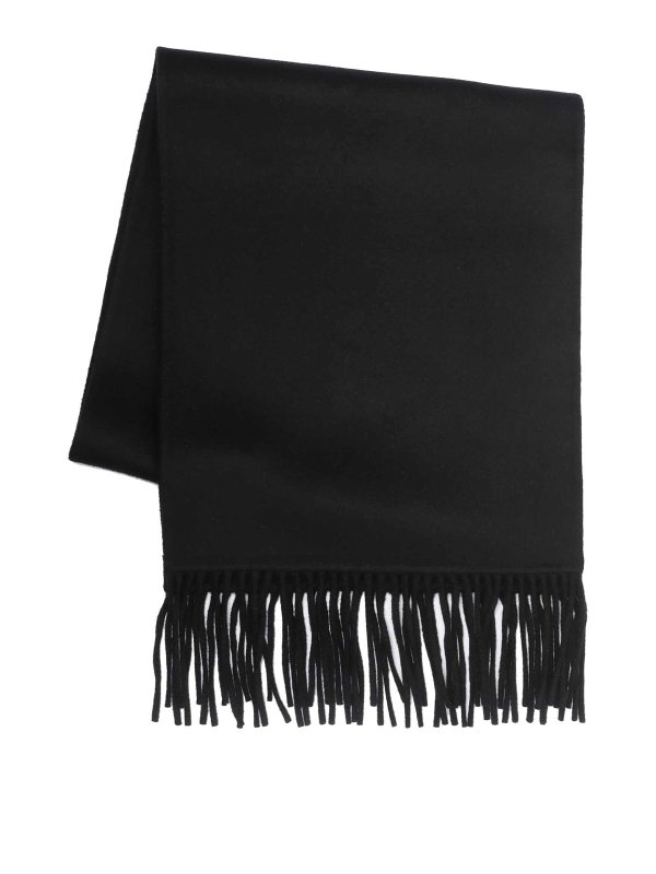 THE DYNAMIS STUDIO: scarves - Black Lyon Fringed Scarf