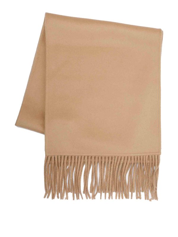 THE DYNAMIS STUDIO: sciarpe e foulard - Sciarpa con frange di Beige Lyon