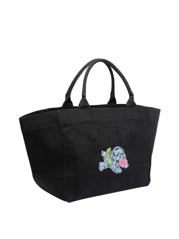 GANNI: Sacs à main online - Sac Cabas - Noir