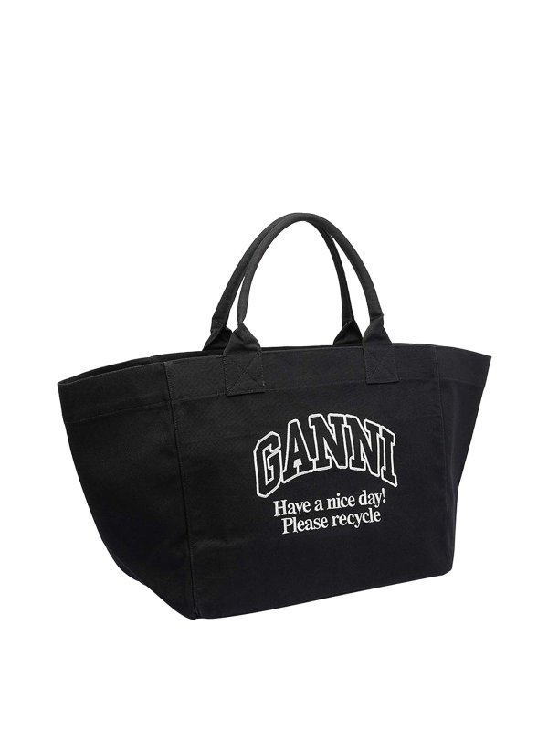 GANNI: トートバッグ online - トートバッグ - 黒