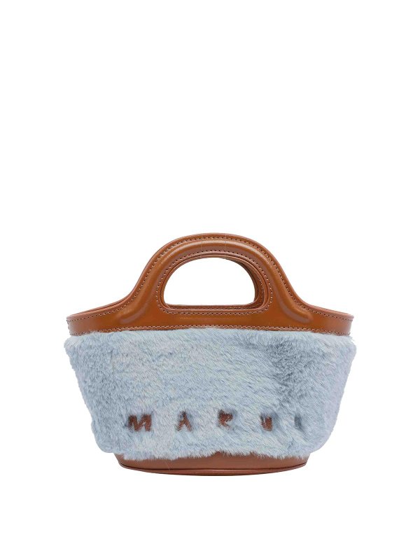 Marni: Sacs à main - Sac Cabas - Bleu