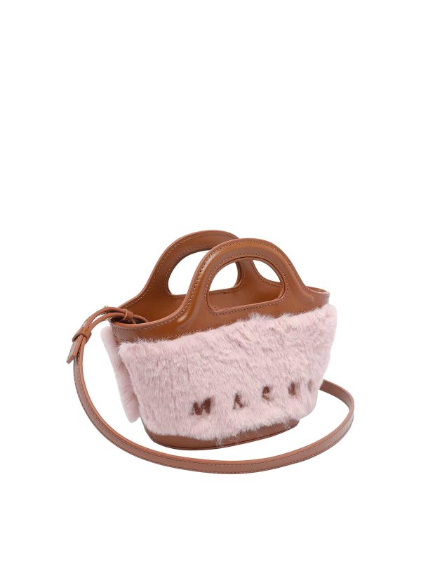 Marni: Handtaschen online - Shopper - Nude