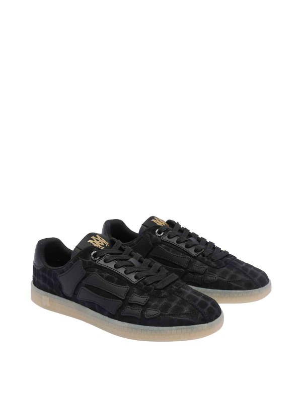 AMIRI: trainers online - Croc Debossed Pacific Bones Sneakers