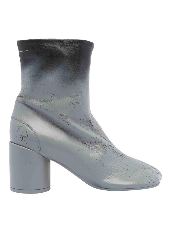 MM6 MAISON MARGIELA: ankle boots - Grey Tabi Booties