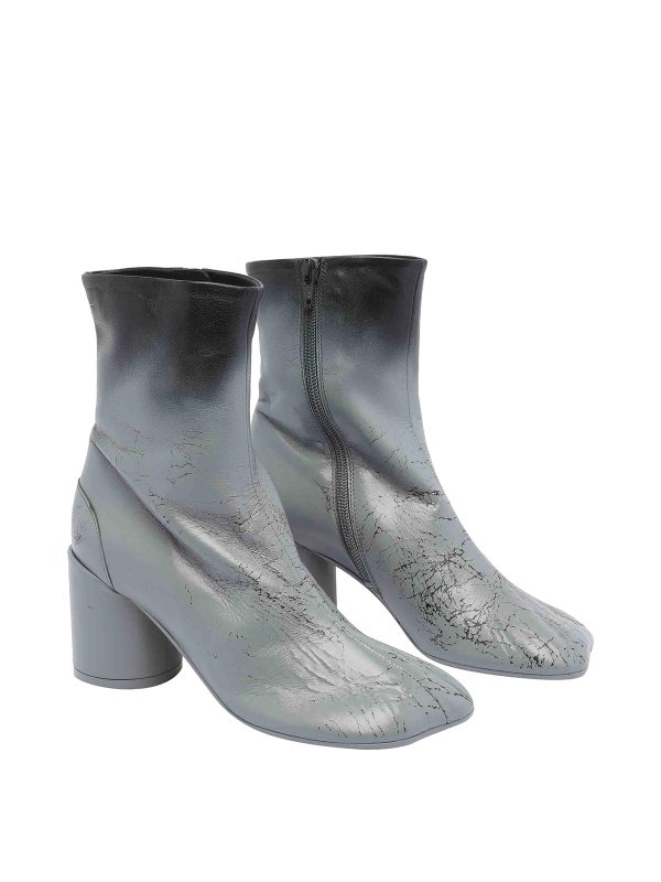 MM6 MAISON MARGIELA: ankle boots online - Grey Tabi Booties