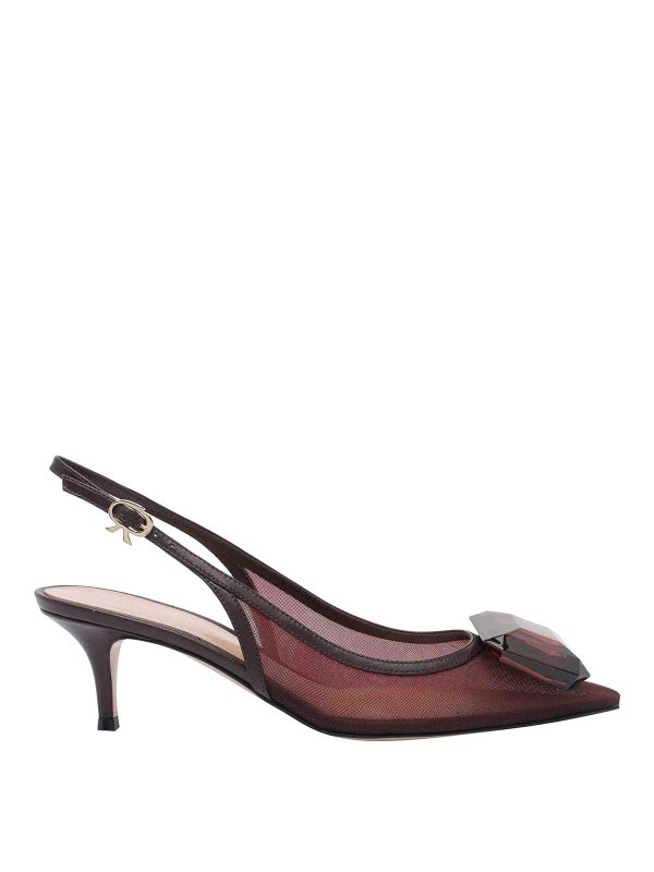Gianvito Rossi: scarpe décolleté - Slingback nero