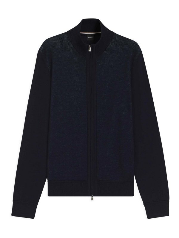 Hugo Boss: Col bateau - Pull Col Bateau - Bleu