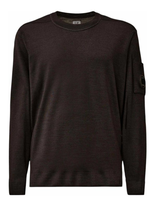 C.P. COMPANY: Escotes barcos - Suéter Con Escote Barco - Azul