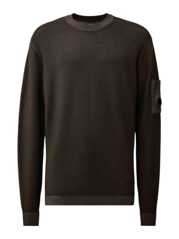 C.P. COMPANY: U-Boot-Ausschnitt - U-Boot-Pullover - Grau