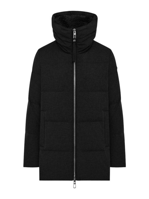 DUNO: Lange Daunenmäntel - Daunenmantel - Grau