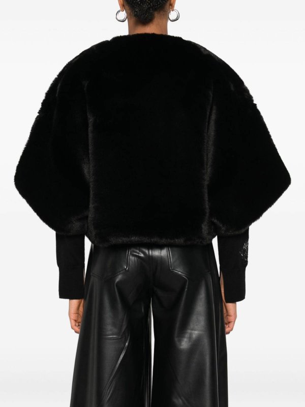 BLUGIRL: Abrigos de borreguito y piel  online - Abrigo De Piel - Negro