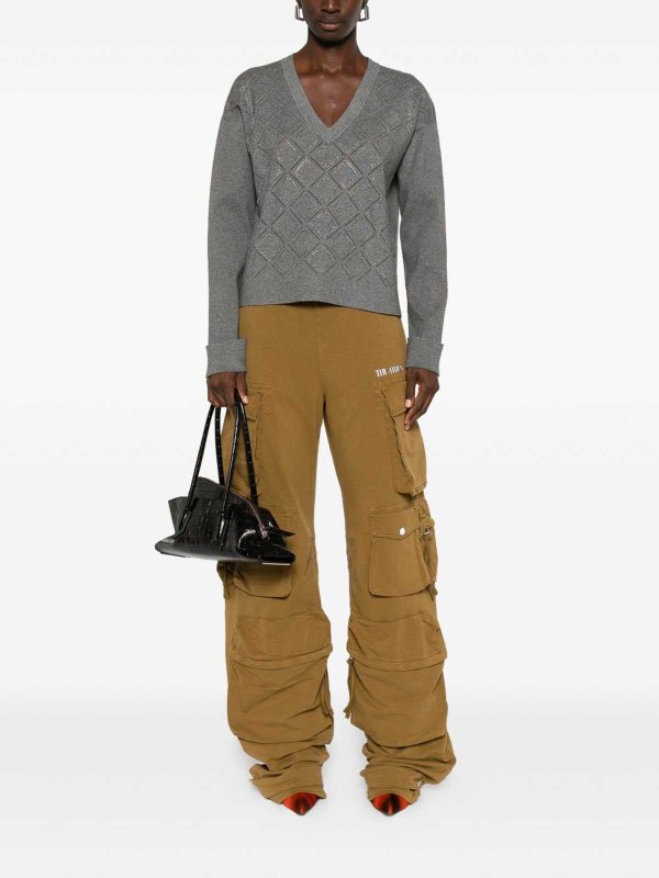 BLUGIRL: Turtlenecks & Polo necks online - Geometric V-Neck Sweater