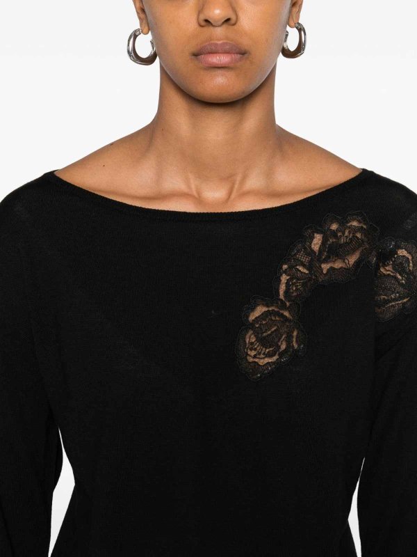 BLUGIRL: crew necks online - Sweater With Lace Decoration