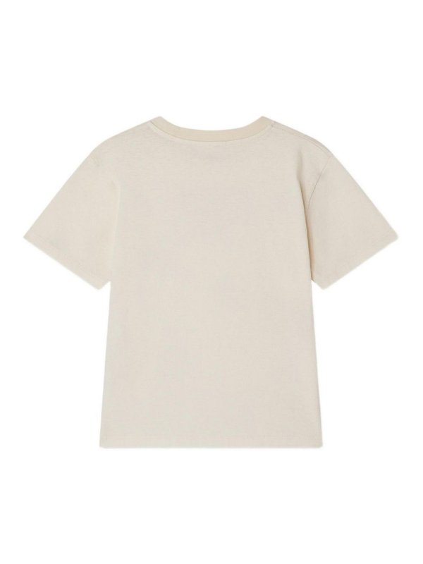 Bonpoint: t-shirts online - Beige  T-Shirt With Print