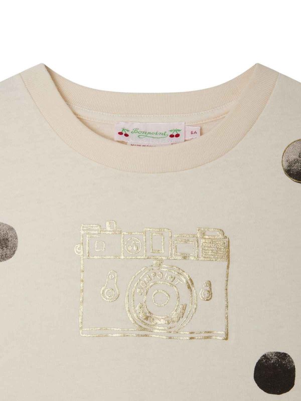 The Best Shops Bonpoint: t-shirts - Beige  T-Shirt With Print