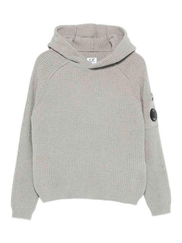 C.P. COMPANY: Sweatshirts & Sweaters - Cotton Hoodie With Applique