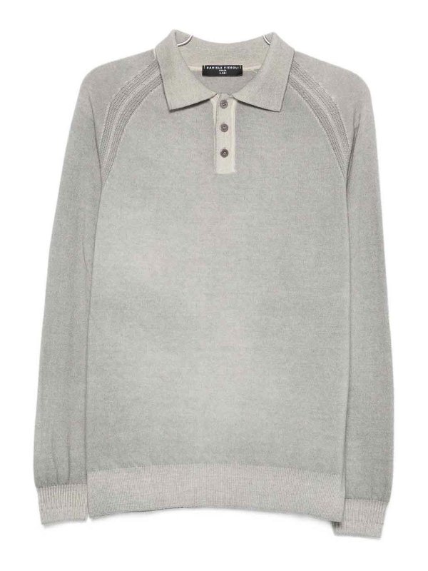 DANIELE FIESOLI: Strickpullover mit Rundhalsausschnitt - Rundhalspullover - Grau